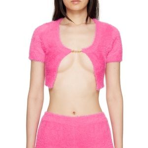 NEW JACQUEMUS Pink Cardigan